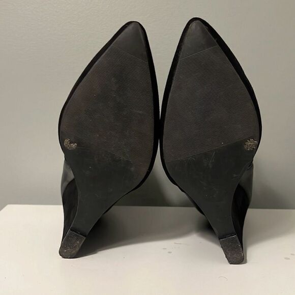 Worthington Women's Black Lapaz Pointed Toe Wedge Heel Ankle Boots Size 8 - Picture 8 of 11